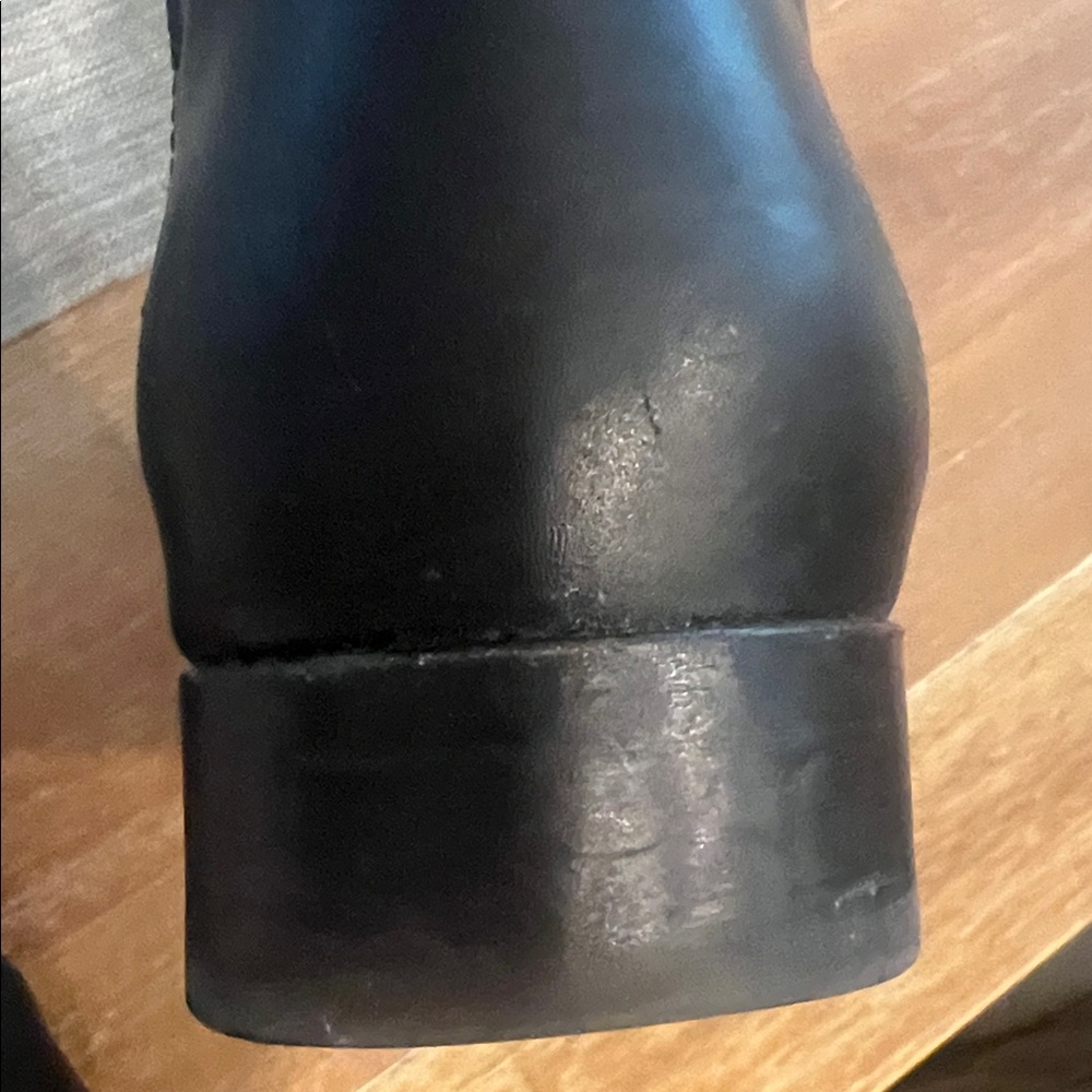 Frye Molly Button Tall Black Leather Knee-High Riding Boots - Women's - Picture 5 of 6